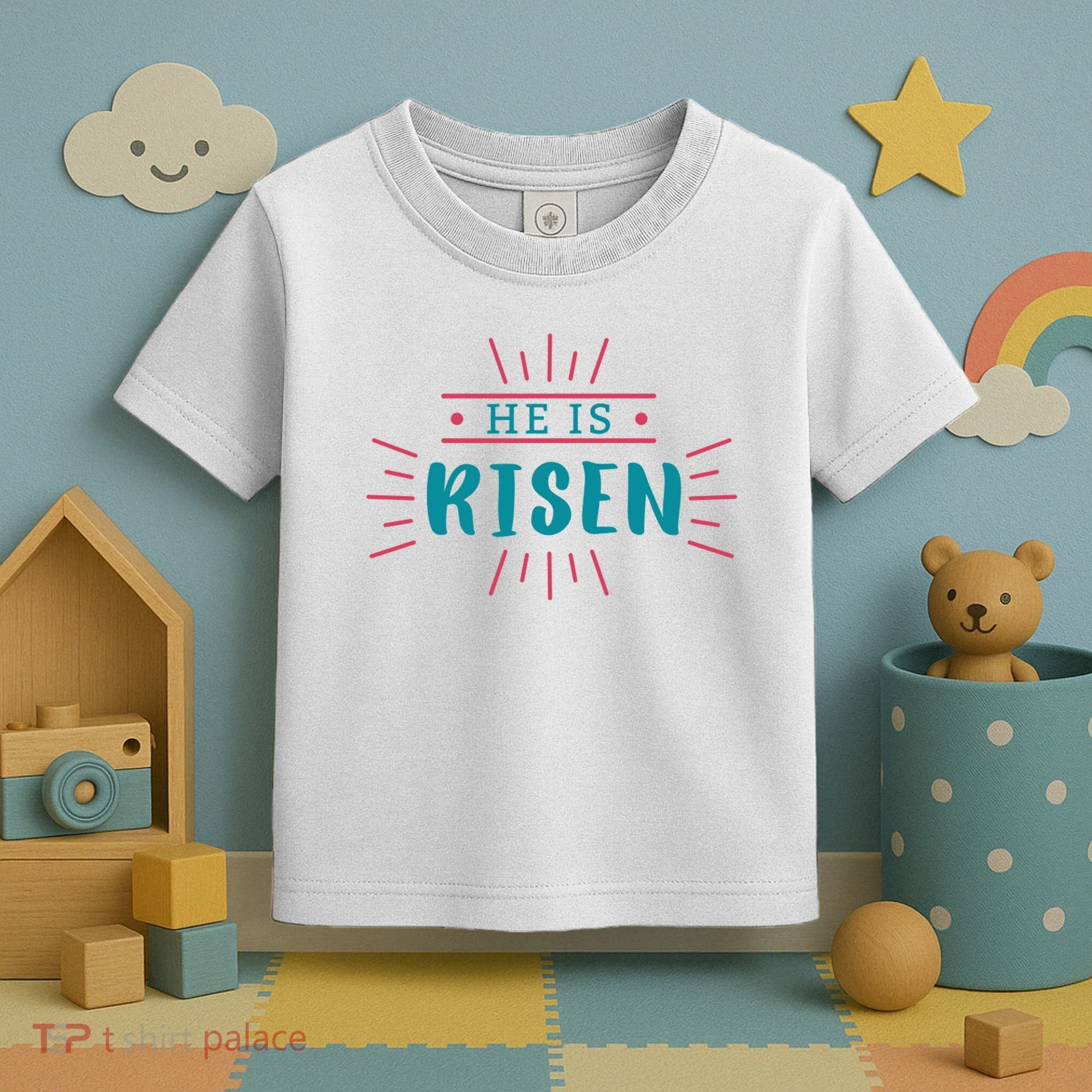 He Is Risen Easter Jesus Toddler T-Shirt