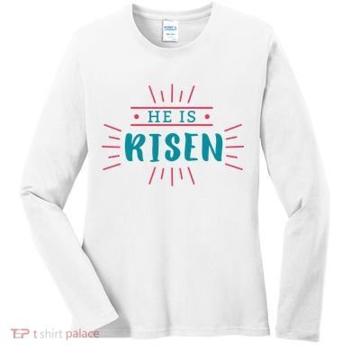 He Is Risen Easter Jesus Women's Long Sleeve Shirt