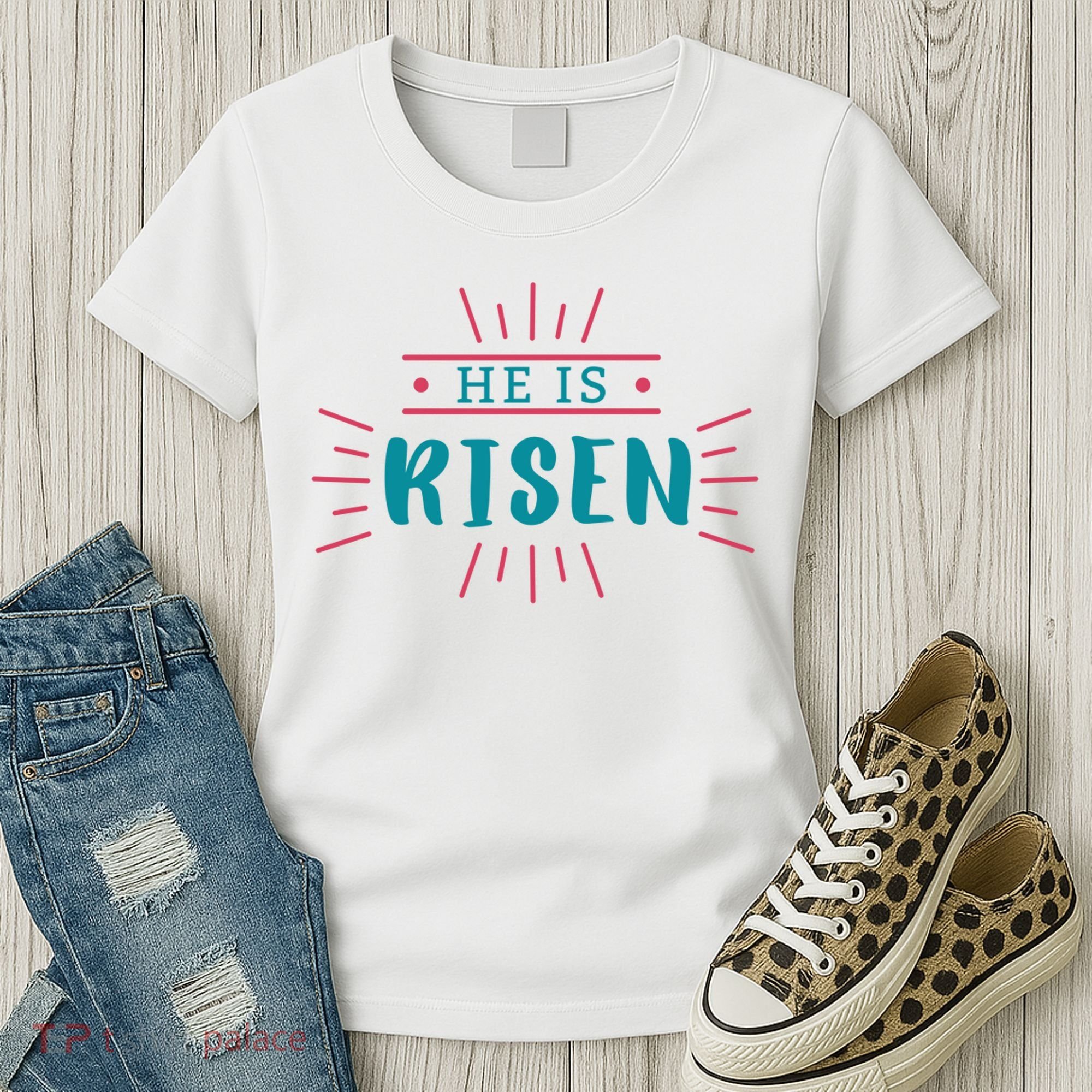 He Is Risen Easter Jesus Women's T-Shirt