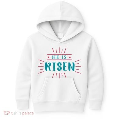 He Is Risen Easter Jesus Kids Hoodie