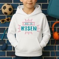 He Is Risen Easter Jesus Kids Hoodie thumb 2