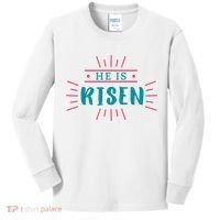 He Is Risen Easter Jesus Kids Long Sleeve Shirt thumb 0