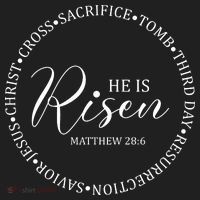 He Is Risen Matthew Easter Verse 7 Panel Mesh Trucker Snapback Hat thumb 2