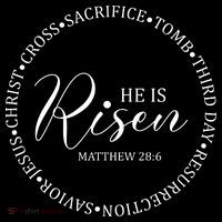 He Is Risen Matthew Easter Verse Tall Sweatshirt thumb 2