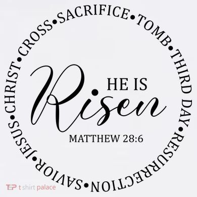 He Is Risen Matthew Easter Verse Doggie Tank