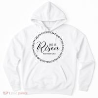 He Is Risen Matthew Easter Verse Hoodie thumb 0