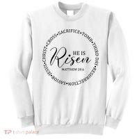 He Is Risen Matthew Easter Verse Sweatshirt thumb 0