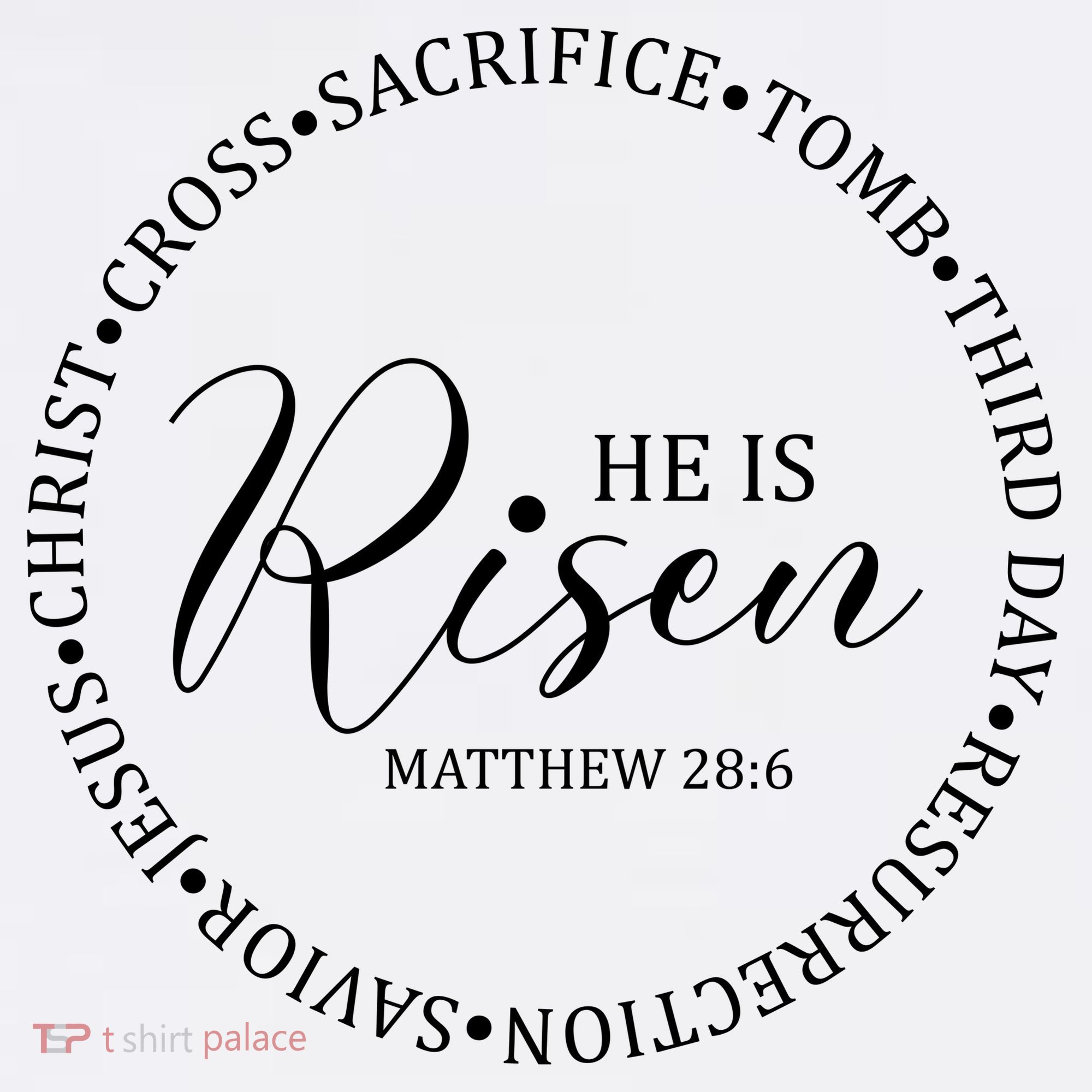 He Is Risen Matthew Easter Verse Bucket Hat