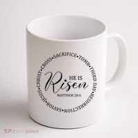 He Is Risen Matthew Easter Verse Coffee Mug thumb 1