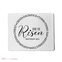 He Is Risen Matthew Easter Verse Mousepad thumb 0