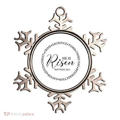 He Is Risen Matthew Easter Verse Ornament