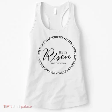 He Is Risen Matthew Easter Verse Women's Tank Top