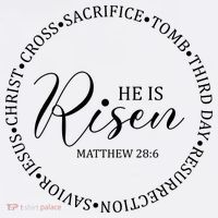 He Is Risen Matthew Easter Verse Kids Sweatshirt thumb 2