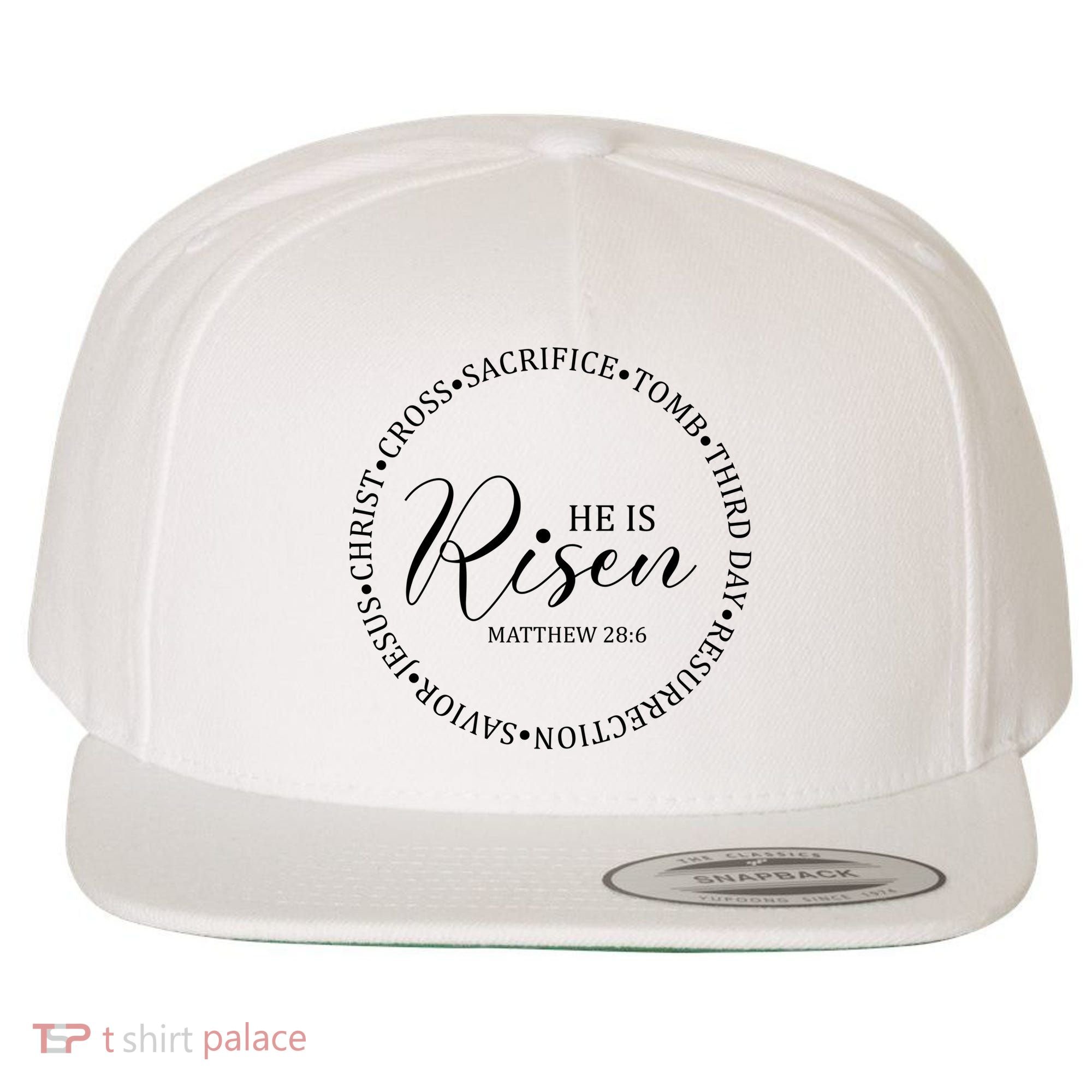 He Is Risen Matthew Easter Verse Wool Snapback Cap
