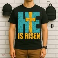 He Is Risen Jesus Christ Christian T-Shirt thumb 6