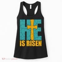 He Is Risen Jesus Christ Christian Women's Tank Top thumb 0