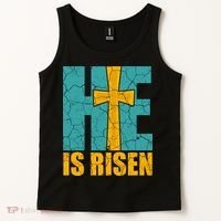 He Is Risen Jesus Christ Christian Tank Top thumb 2