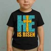 He Is Risen Jesus Christ Christian Toddler T-Shirt thumb 2