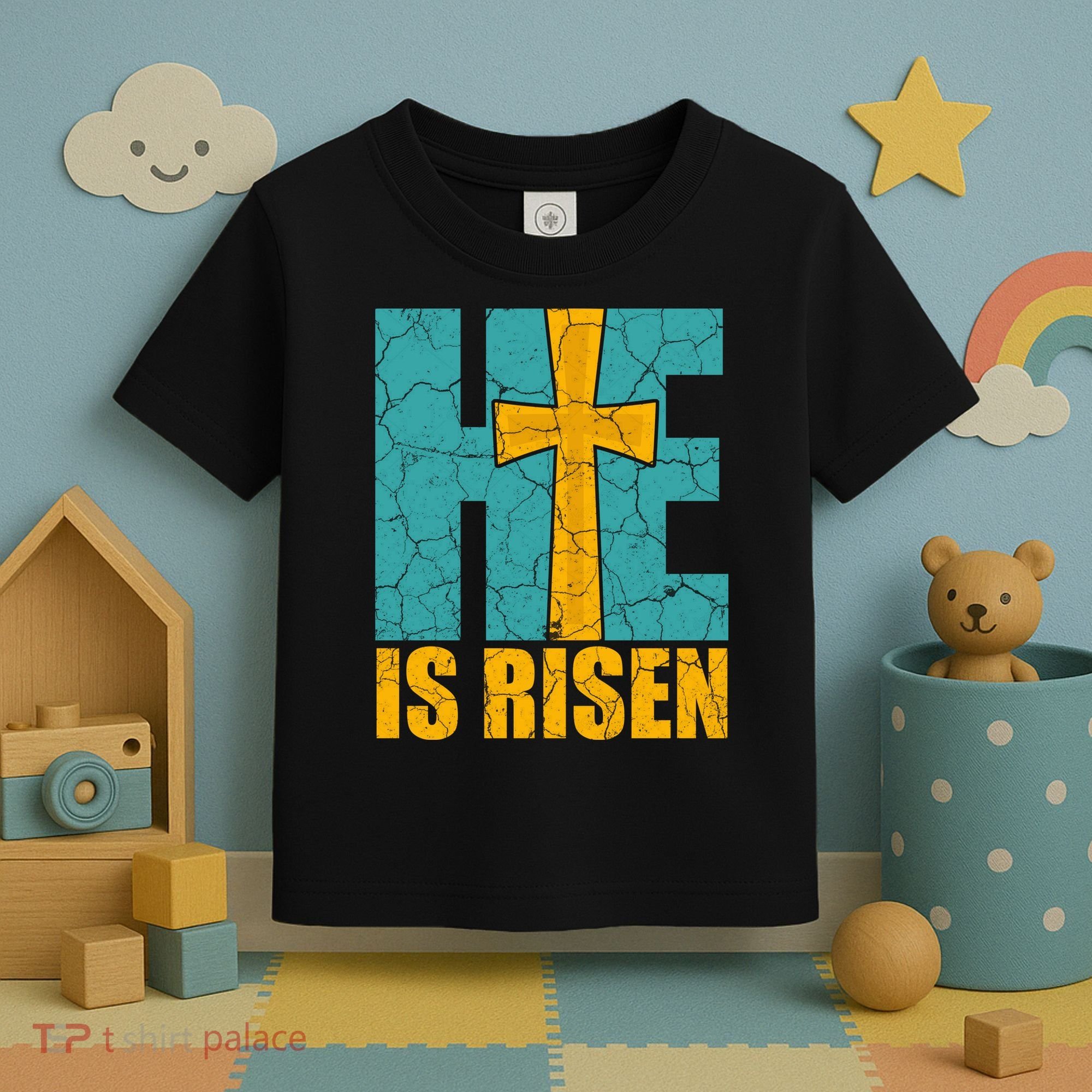 He Is Risen Jesus Christ Christian Toddler T-Shirt