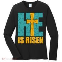 He Is Risen Jesus Christ Christian Women's Long Sleeve Shirt thumb 0