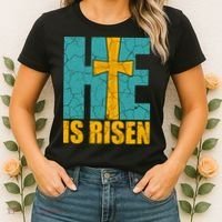 He Is Risen Jesus Christ Christian Women's T-Shirt thumb 2
