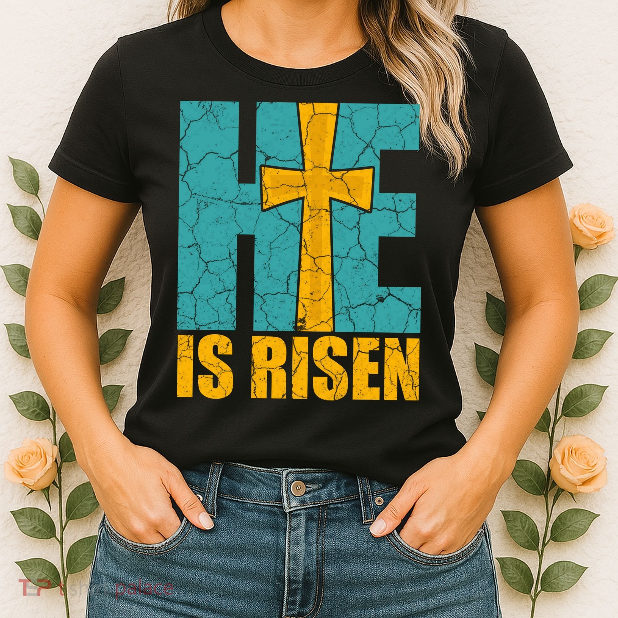 He Is Risen Jesus Christ Christian Women's T-Shirt