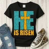 He Is Risen Jesus Christ Christian Women's T-Shirt thumb 3