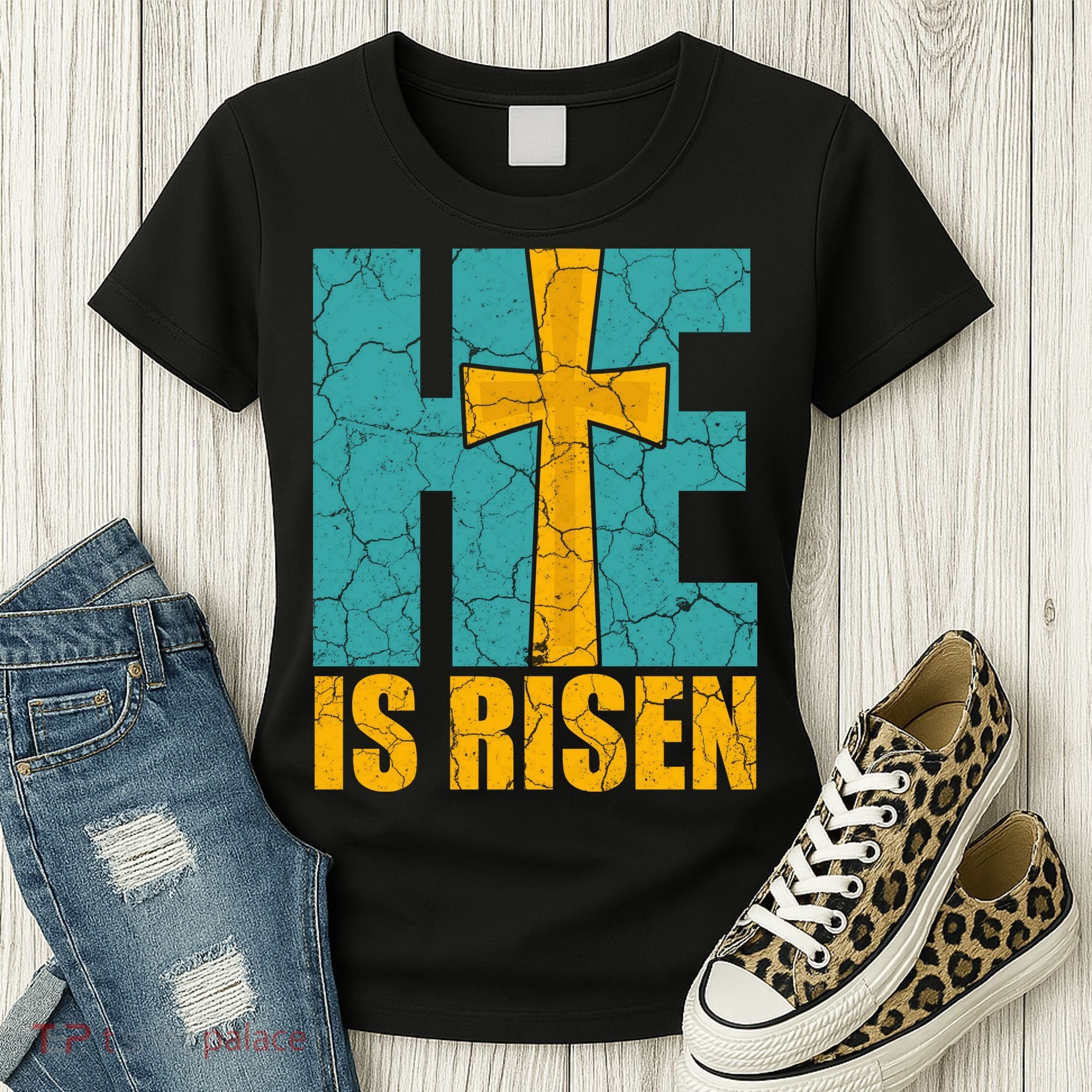 He Is Risen Jesus Christ Christian Women's T-Shirt