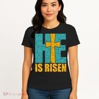 He Is Risen Jesus Christ Christian Women's T-Shirt thumb 4