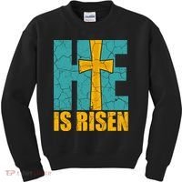 He Is Risen Jesus Christ Christian Kids Sweatshirt thumb 0