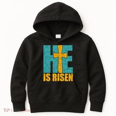 He Is Risen Jesus Christ Christian Kids Hoodie