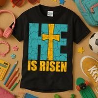 He Is Risen Jesus Christ Christian Kids T-Shirt thumb 3