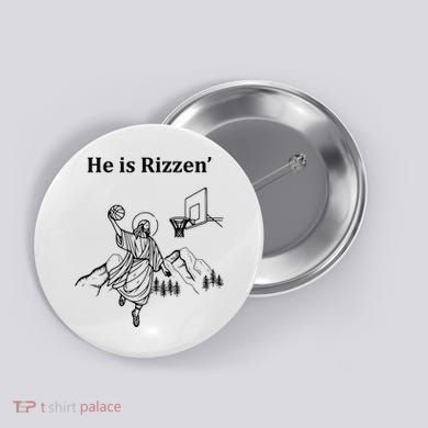 He Is Rizzen Jesus Christ He Has Risen Basketball Dunking Button