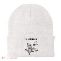 He Is Rizzen Jesus Christ He Has Risen Basketball Dunking Beanie thumb 0