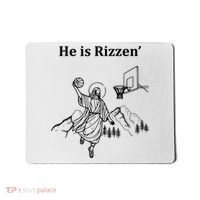 He Is Rizzen Jesus Christ He Has Risen Basketball Dunking Mousepad thumb 0