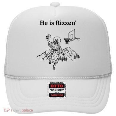 He Is Rizzen Jesus Christ He Has Risen Basketball Dunking Hat