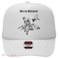He Is Rizzen Jesus Christ He Has Risen Basketball Dunking Hat thumb 0