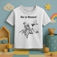 He Is Rizzen Jesus Christ He Has Risen Basketball Dunking Toddler T-Shirt thumb 3