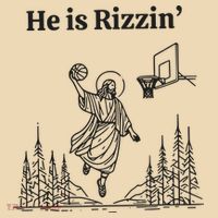 He Is Rizzen Basketball Tote Bag thumb 4