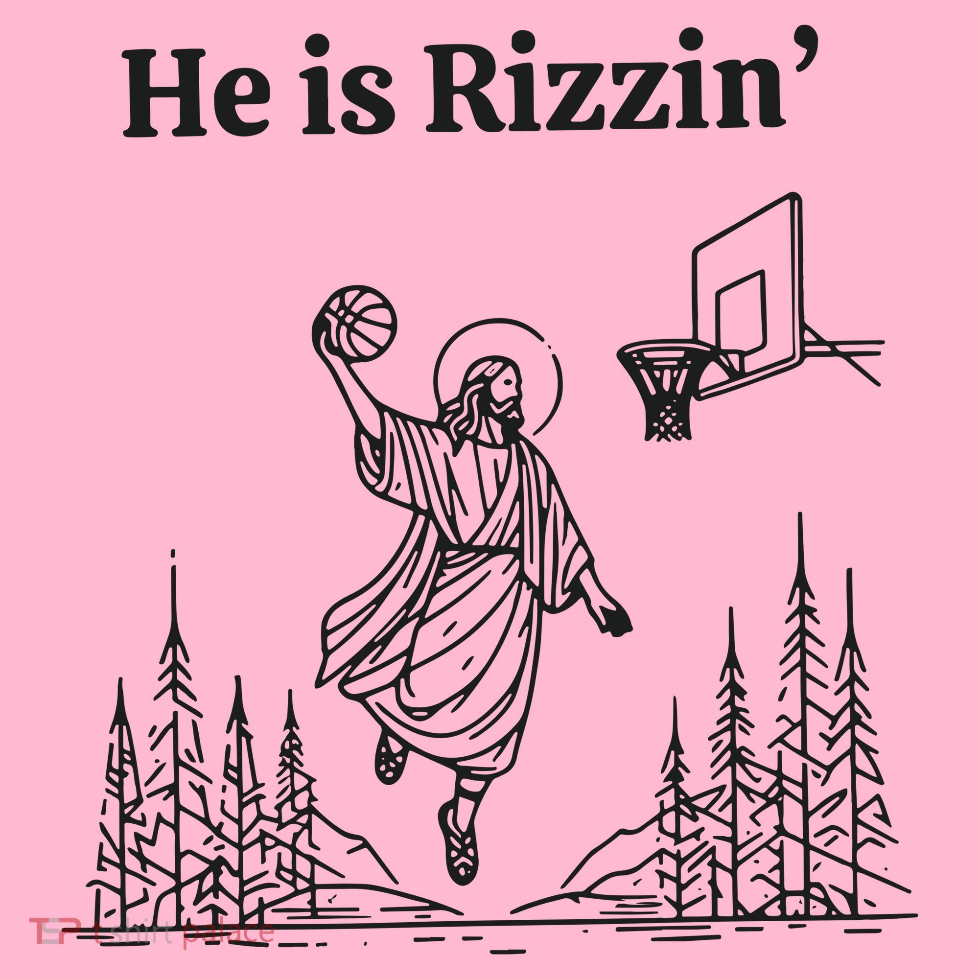 He Is Rizzen Basketball Coaster
