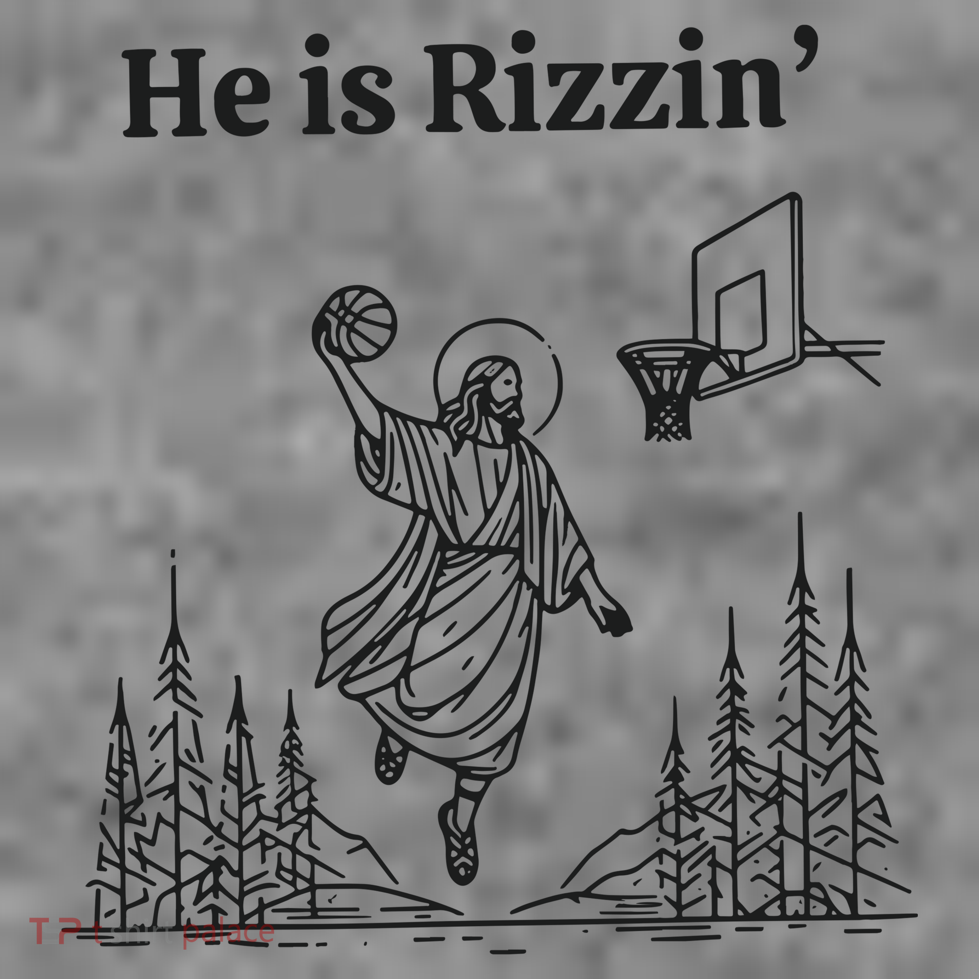 He Is Rizzen Basketball Toddler Hoodie