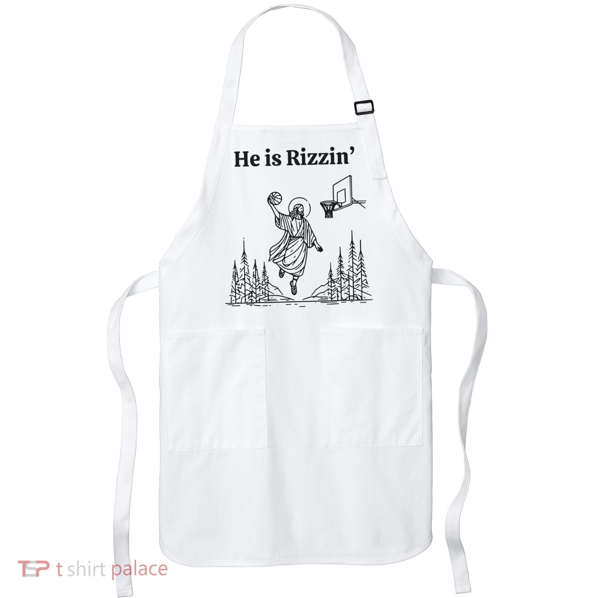 He Is Rizzen Basketball Apron