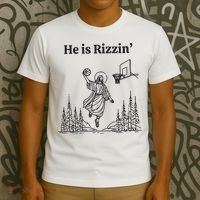 He Is Rizzen Basketball T-Shirt thumb 3