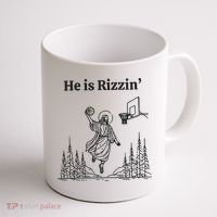 He Is Rizzen Basketball Coffee Mug thumb 1