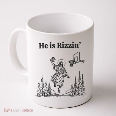 He Is Rizzen Basketball Coffee Mug