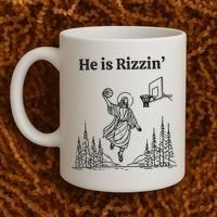 He Is Rizzen Basketball Coffee Mug thumb 2