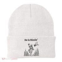He Is Rizzen Basketball Beanie thumb 0