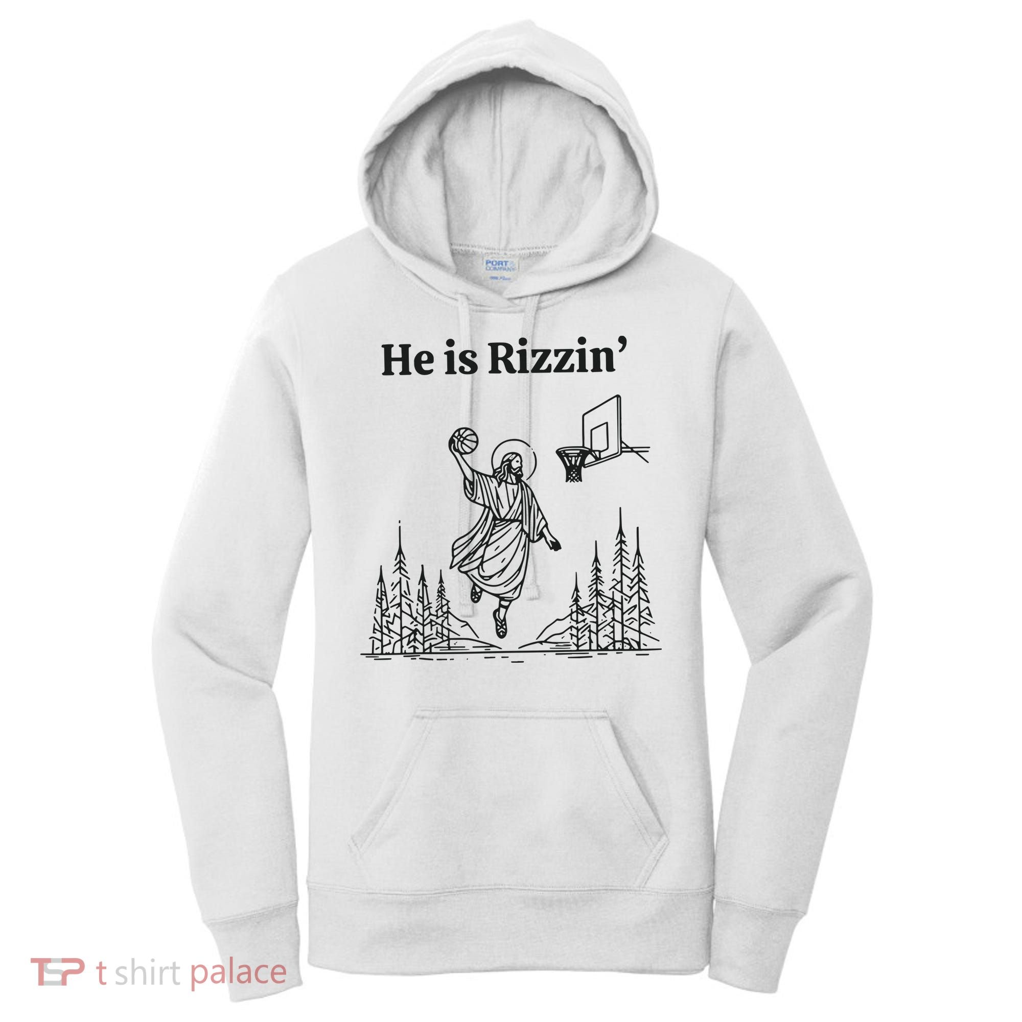 He Is Rizzen Basketball Women's Hoodie