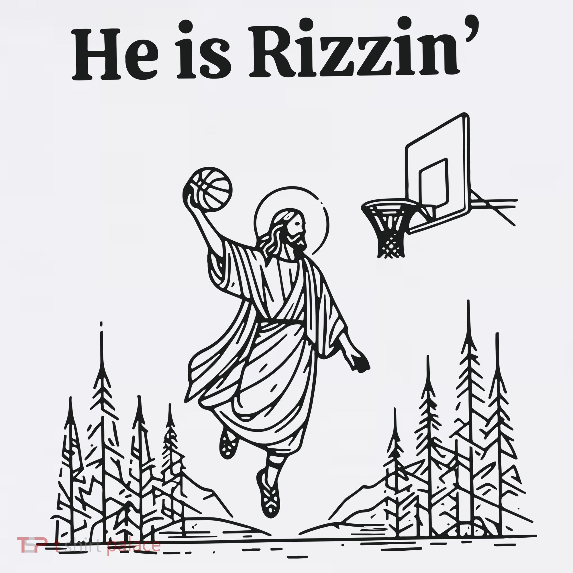 He Is Rizzen Basketball Women's Hoodie