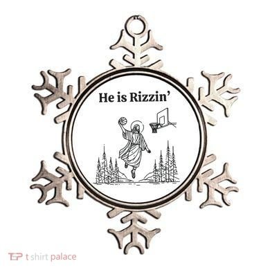 He Is Rizzen Basketball Ornament